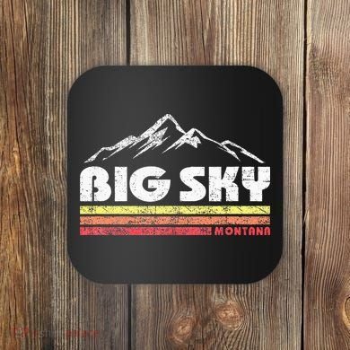 Big Sky Montana Mountain Sunset Coaster