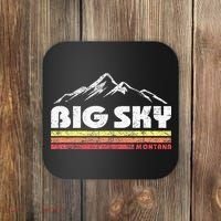 Big Sky Montana Mountain Sunset Coaster thumb 0