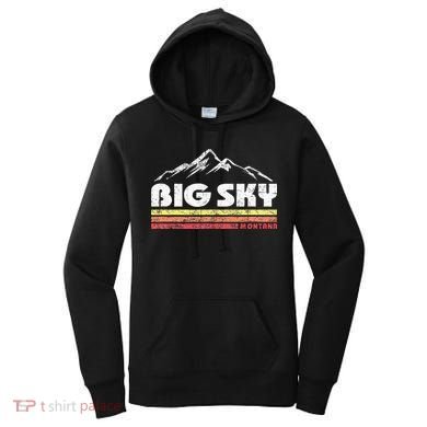 Big Sky Montana Mountain Sunset Women's Hoodie