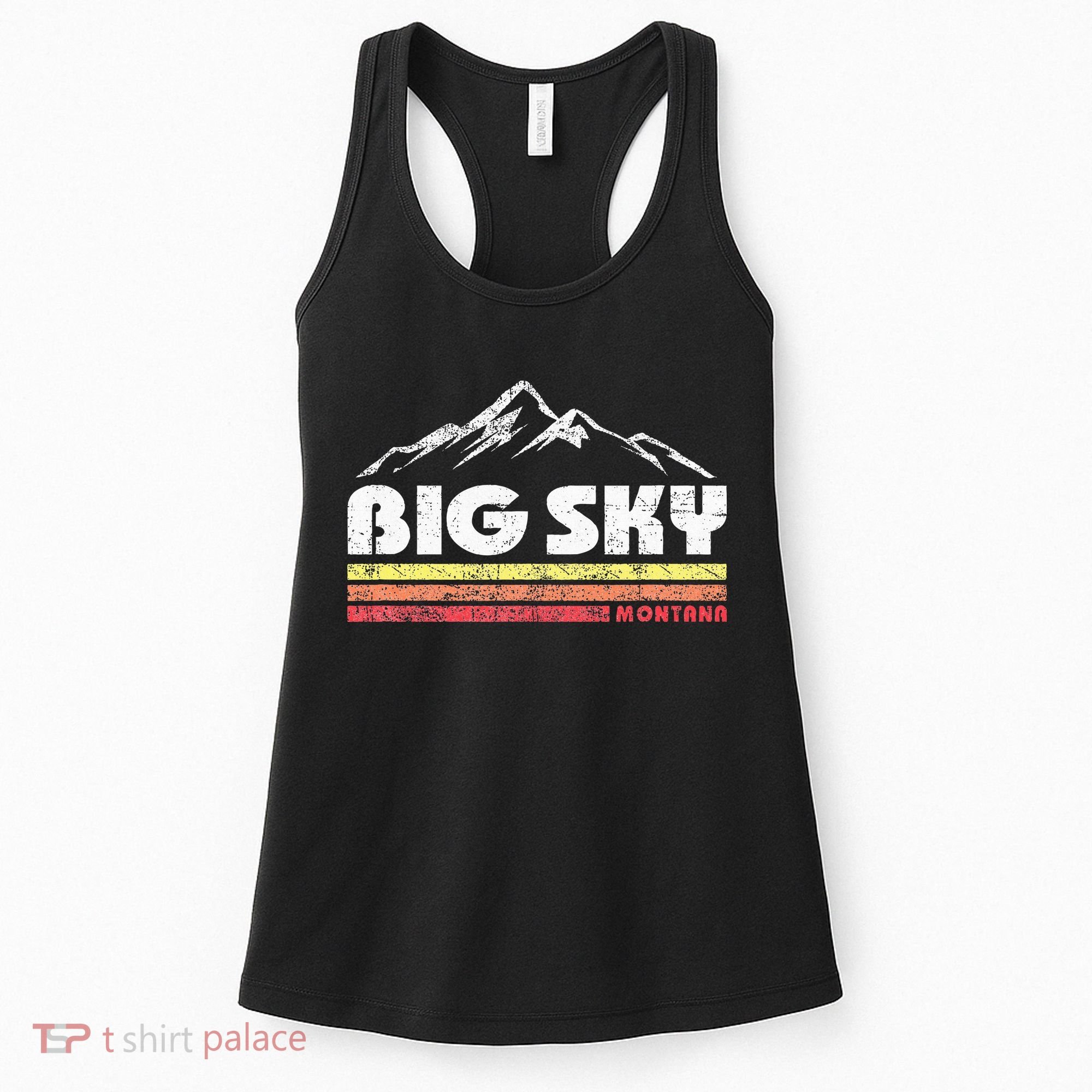 Big Sky Montana Mountain Sunset Women's Tank Top