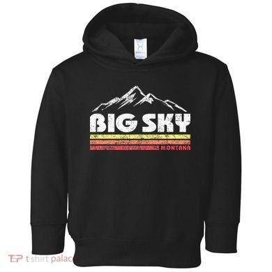 Big Sky Montana Mountain Sunset Toddler Hoodie