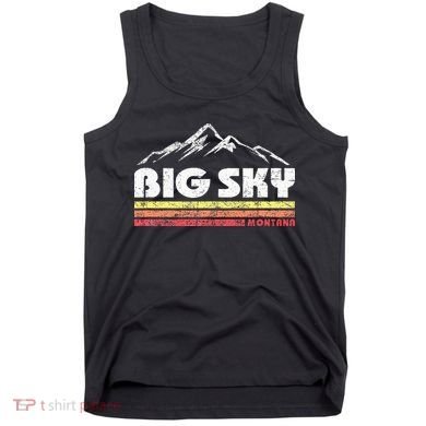 Big Sky Montana Mountain Sunset Tank Top