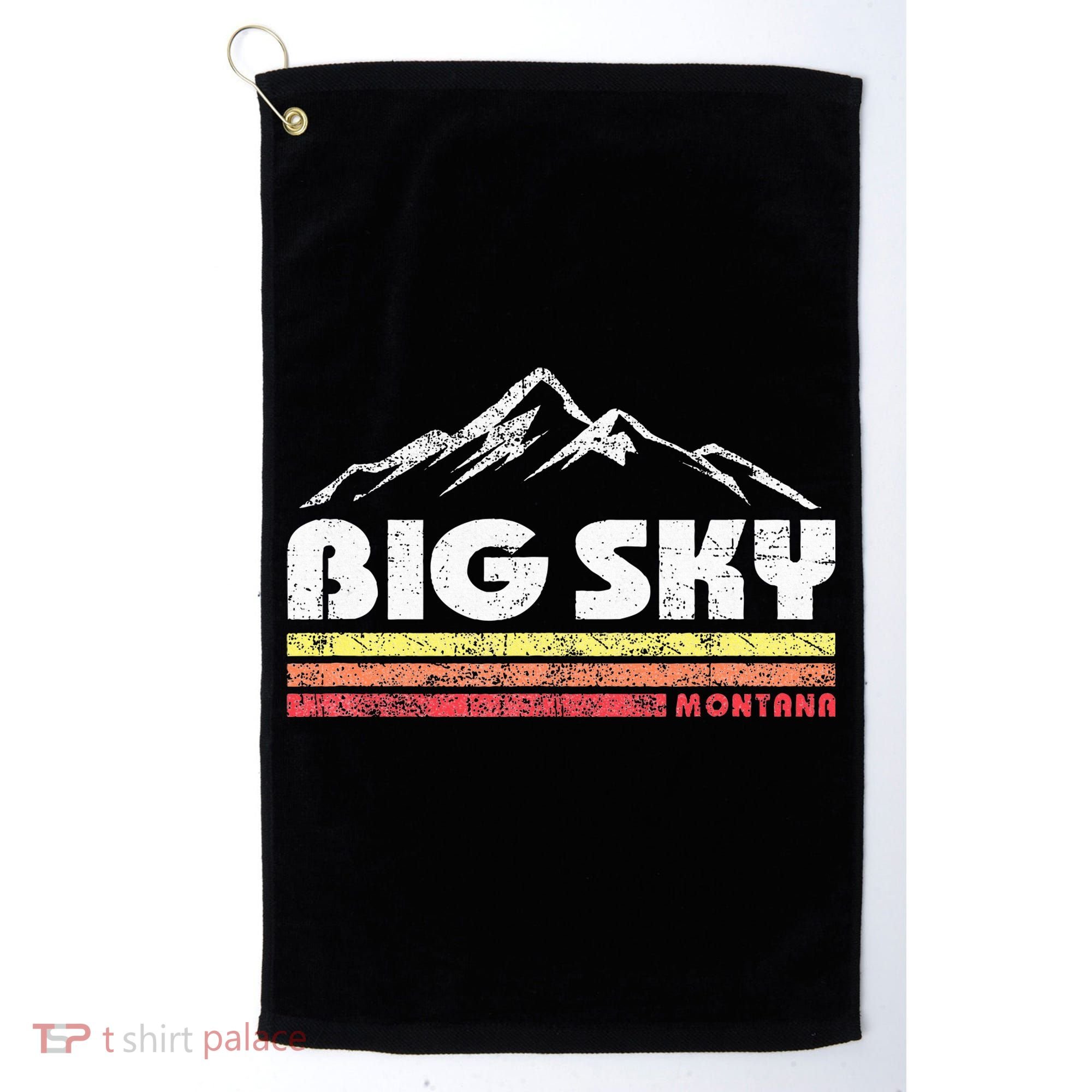Big Sky Montana Mountain Sunset Golf Towel