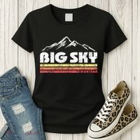 Big Sky Montana Mountain Sunset Women's T-Shirt thumb 3