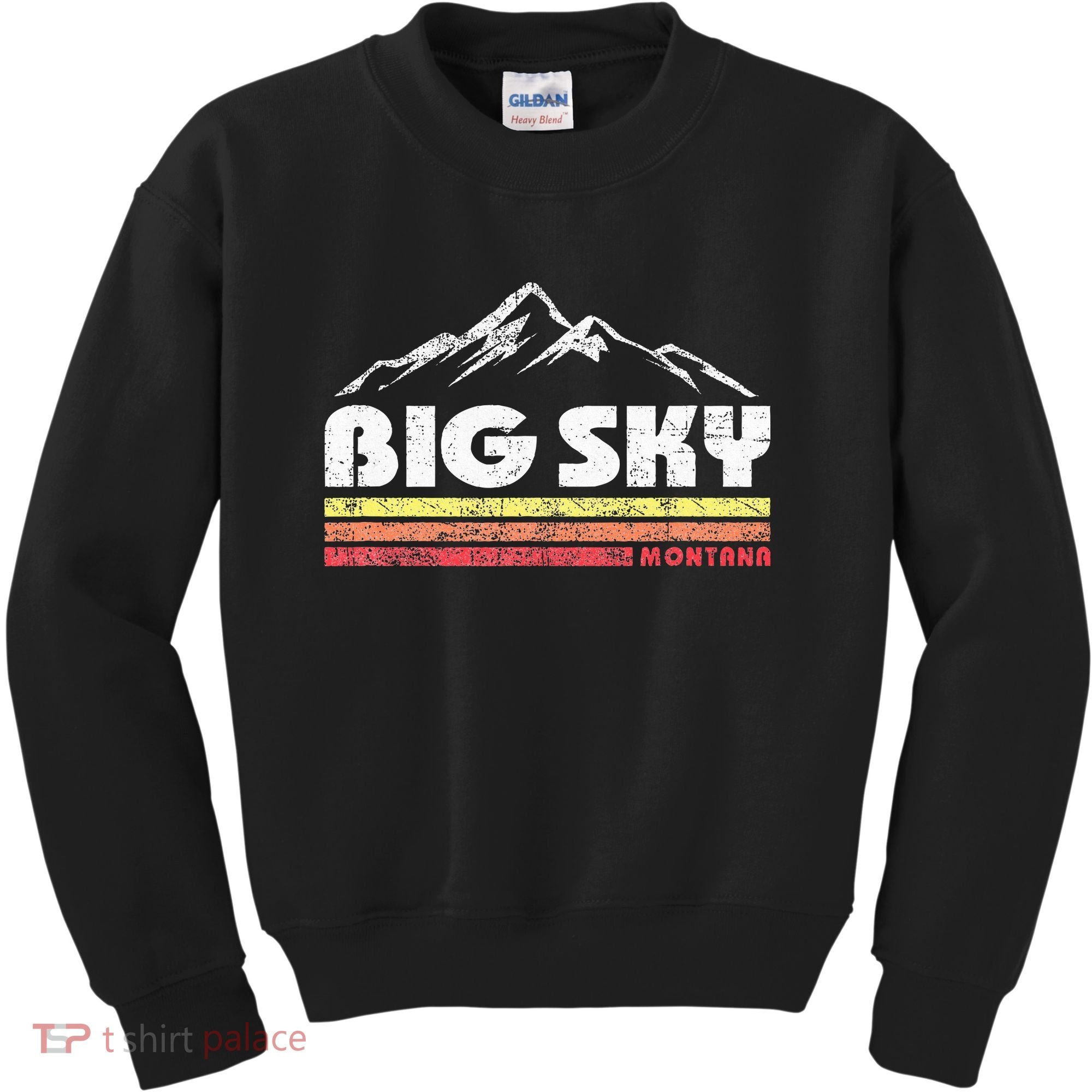 Big Sky Montana Mountain Sunset Kids Sweatshirt