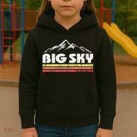 Big Sky Montana Mountain Sunset Kids Hoodie thumb 3