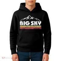 Big Sky Montana Mountain Sunset Kids Hoodie thumb 4