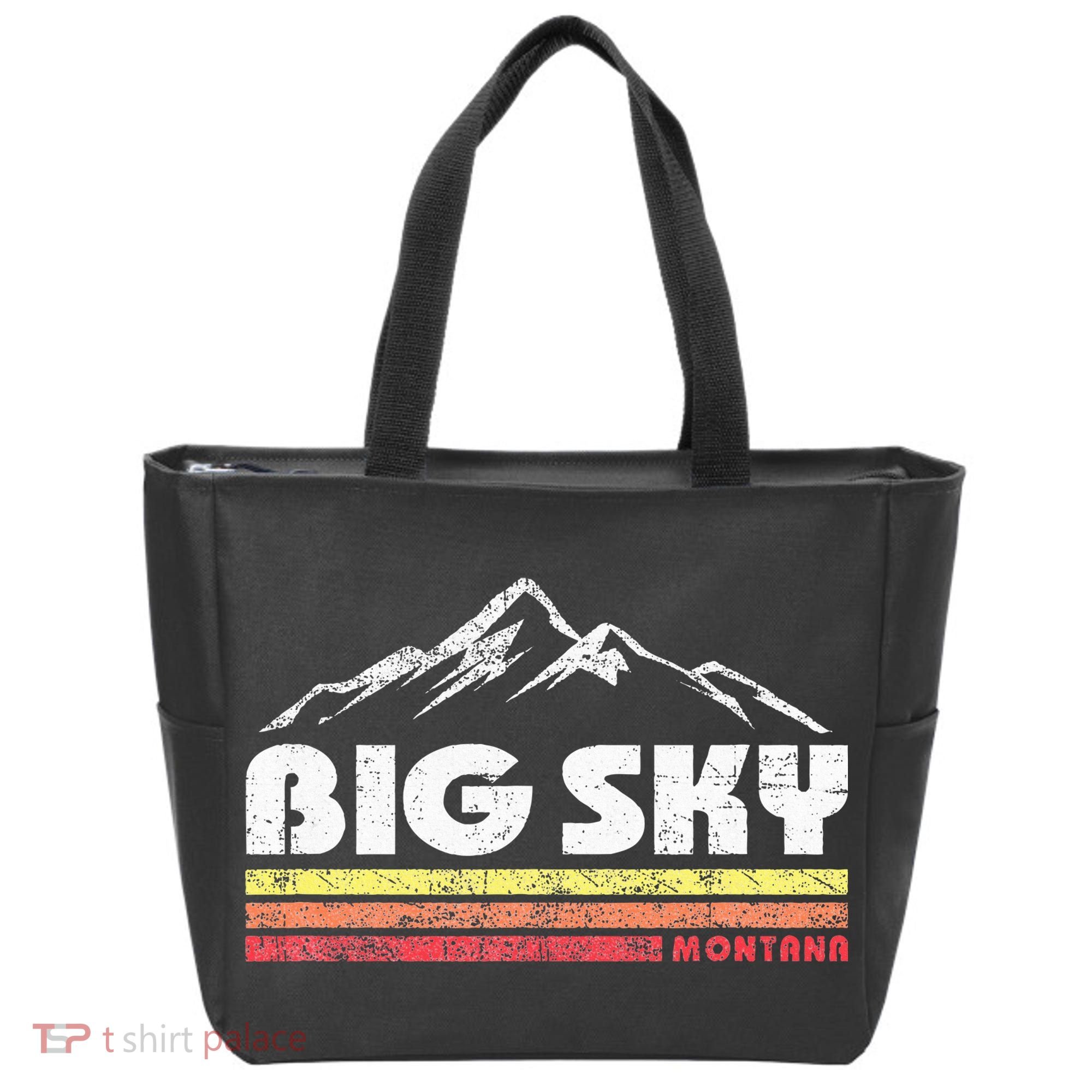 Big Sky Montana Mountain Sunset Tote Bag
