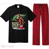 Bigfoot Saw Me But Nobody Believes Him Christmas Bigfoot Pajama Set thumb 0