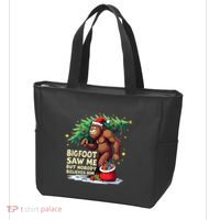 Bigfoot Saw Me But Nobody Believes Him Christmas Bigfoot Tote Bag thumb 3