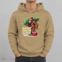 Bigfoot Saw Me But Nobody Believes Him Christmas Bigfoot Hoodie thumb 0