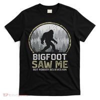 Bigfoot Saw Me Nobody Believes Him Funny Sasquatch Bigfoot T-Shirt thumb 0