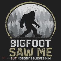 Bigfoot Saw Me Nobody Believes Him Funny Sasquatch Bigfoot Beanie thumb 2