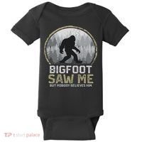 Bigfoot Saw Me Nobody Believes Him Funny Sasquatch Bigfoot Baby Bodysuit thumb 0