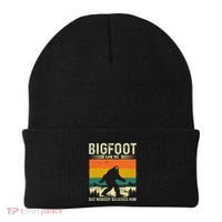 Bigfoot Saw Me But Nobody Believes Him Beanie thumb 0