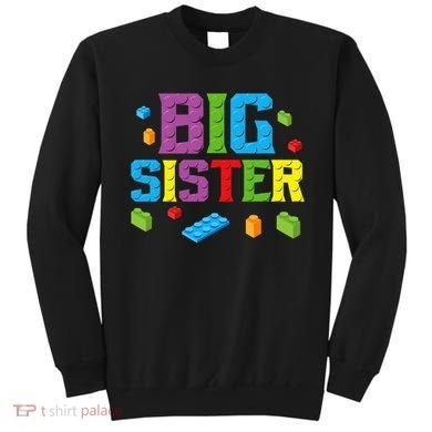 Big Sister Master Builder Building Bricks Blocks Family Set Sweatshirt