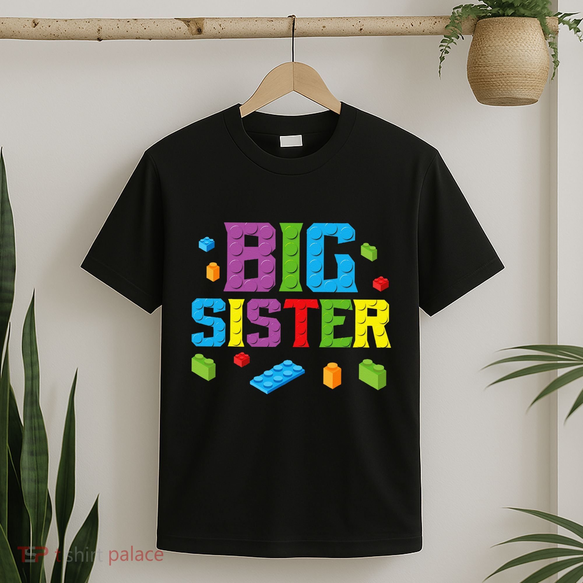 Big Sister Master Builder Building Bricks Blocks Family Set T-Shirt