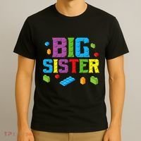 Big Sister Master Builder Building Bricks Blocks Family Set T-Shirt thumb 3