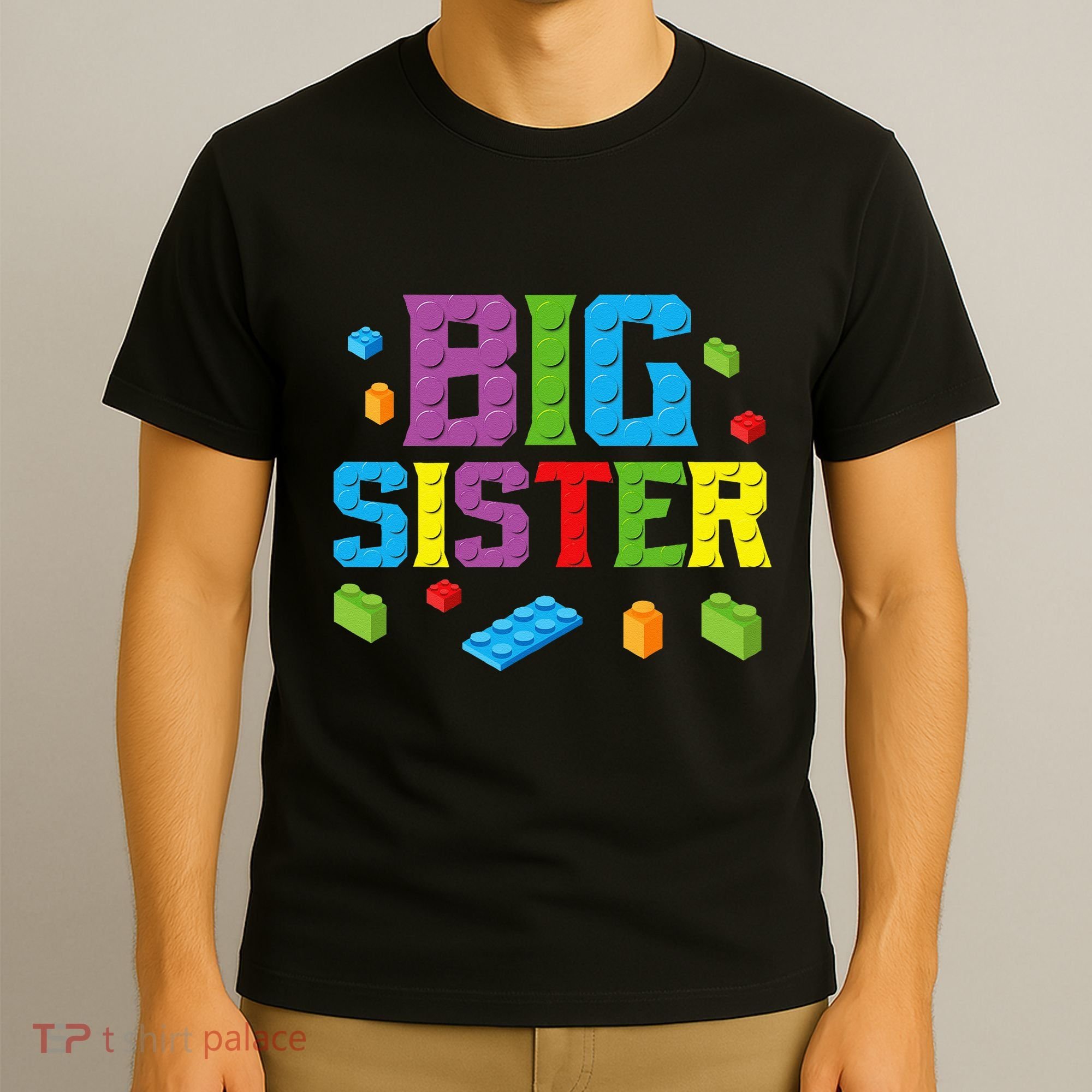 Big Sister Master Builder Building Bricks Blocks Family Set T-Shirt