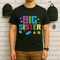 Big Sister Master Builder Building Bricks Blocks Family Set T-Shirt thumb 6