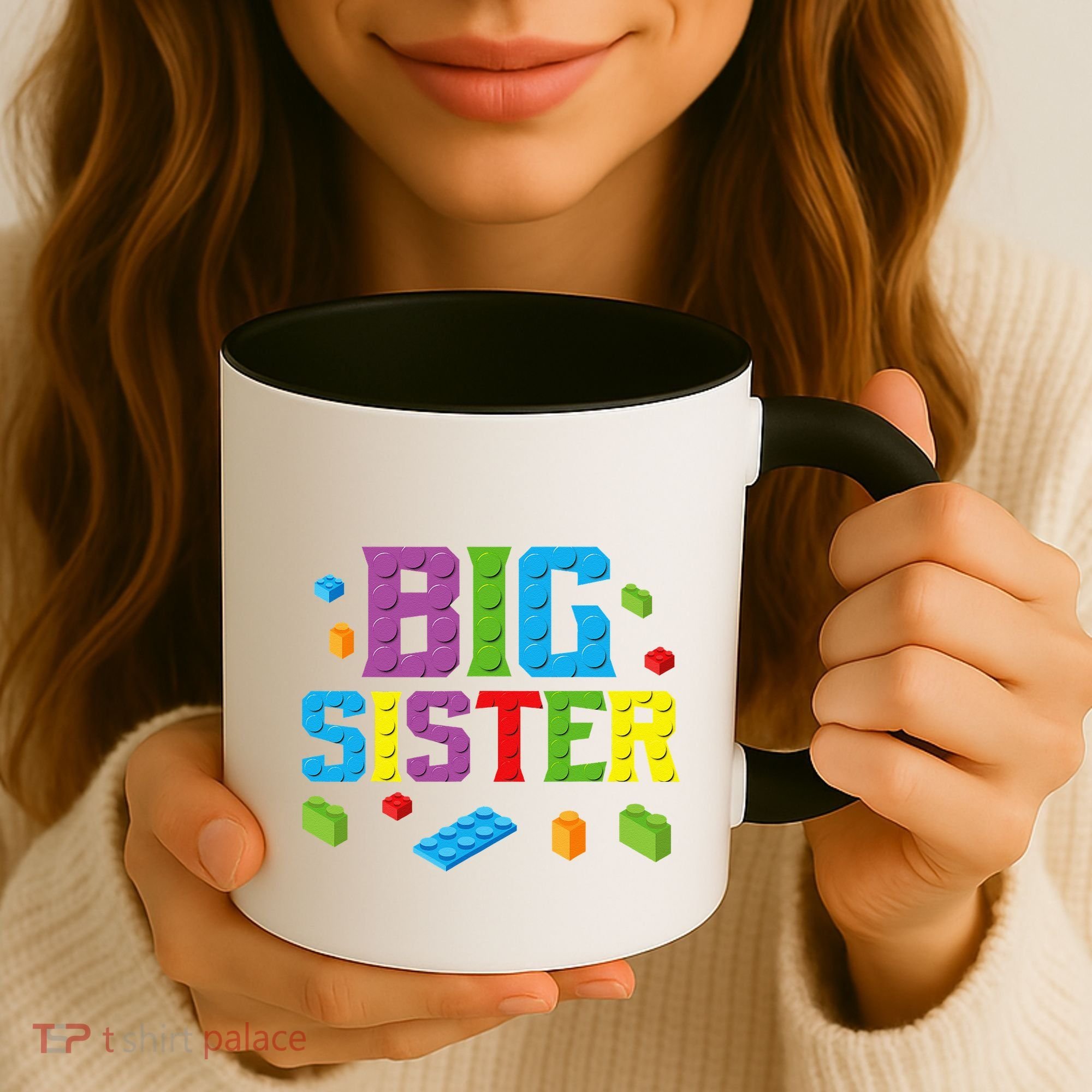 Big Sister Master Builder Building Bricks Blocks Family Set Coffee Mug