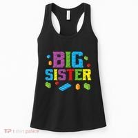 Big Sister Master Builder Building Bricks Blocks Family Set Women's Tank Top thumb 0