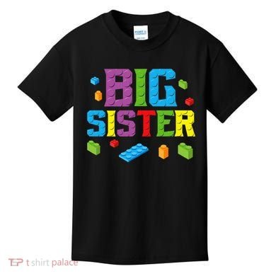 Big Sister Master Builder Building Bricks Blocks Family Set Kids T-Shirt