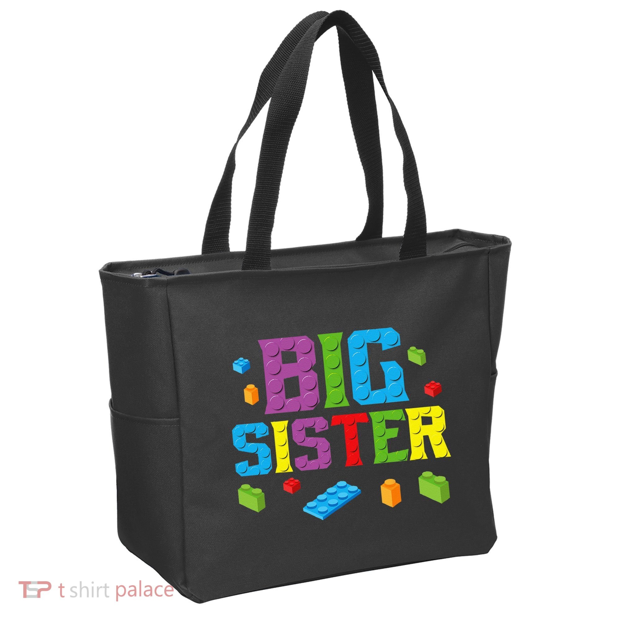 Big Sister Master Builder Building Bricks Blocks Family Set Tote Bag