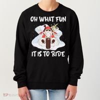 Biker Santa Motorcycle Fan Merry Christmas Xmas Holidays Women's Sweatshirt thumb 0
