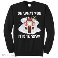Biker Santa Motorcycle Fan Merry Christmas Xmas Holidays Sweatshirt thumb 0
