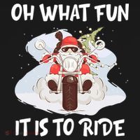 Biker Santa Motorcycle Fan Merry Christmas Xmas Holidays Sweatshirt thumb 3