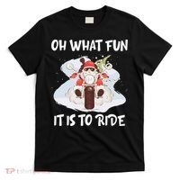 Biker Santa Motorcycle Fan Merry Christmas Xmas Holidays T-Shirt thumb 0