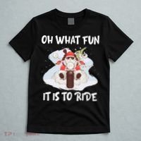 Biker Santa Motorcycle Fan Merry Christmas Xmas Holidays T-Shirt thumb 5