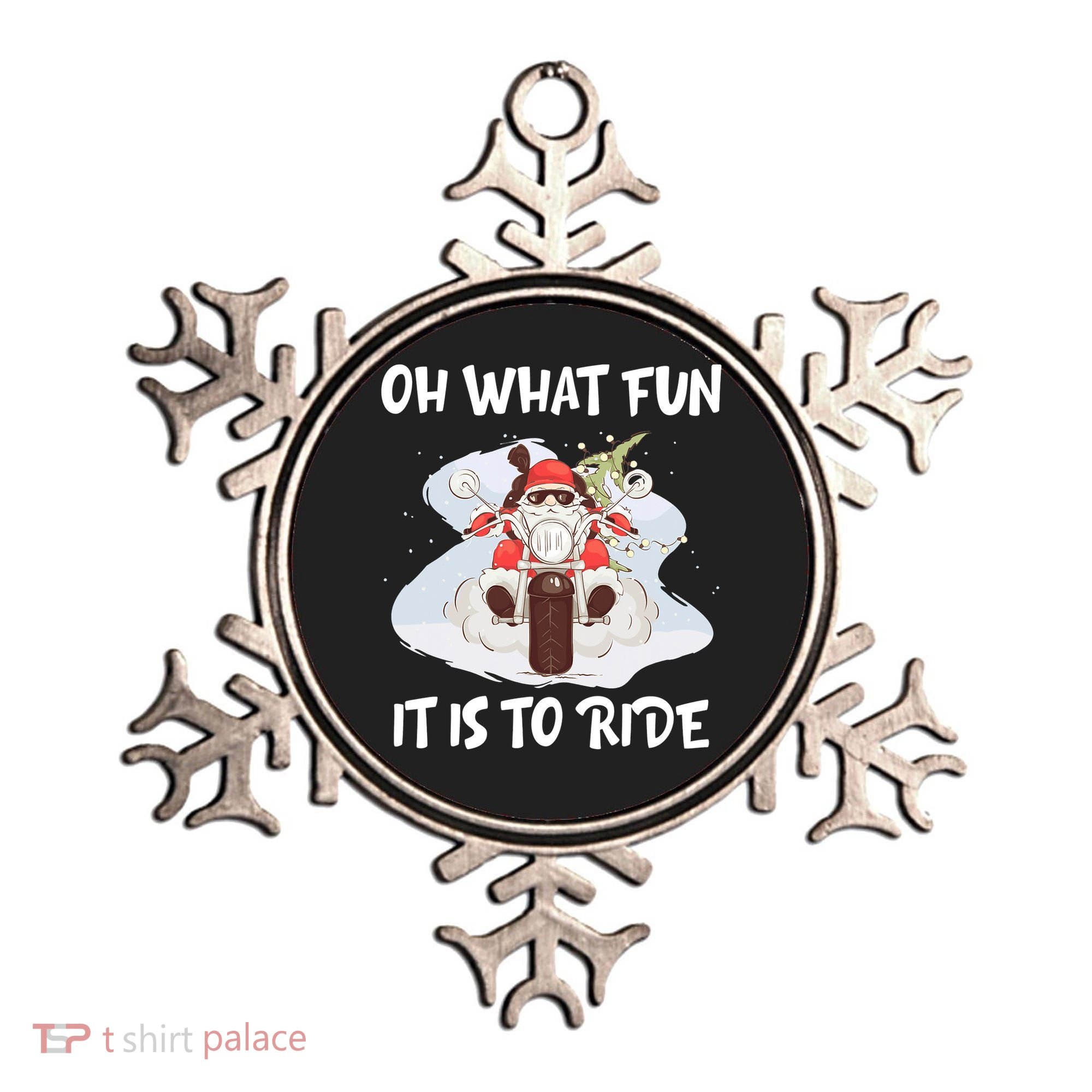 Biker Santa Motorcycle Fan Merry Christmas Xmas Holidays Ornament