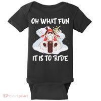 Biker Santa Motorcycle Fan Merry Christmas Xmas Holidays Baby Bodysuit thumb 0