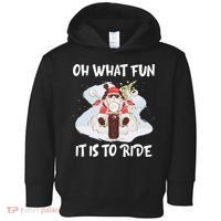 Biker Santa Motorcycle Fan Merry Christmas Xmas Holidays Toddler Hoodie thumb 0
