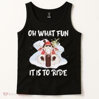 Biker Santa Motorcycle Fan Merry Christmas Xmas Holidays Tank Top thumb 2