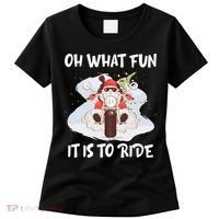 Biker Santa Motorcycle Fan Merry Christmas Xmas Holidays Women's T-Shirt thumb 0