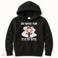 Biker Santa Motorcycle Fan Merry Christmas Xmas Holidays Kids Hoodie thumb 0