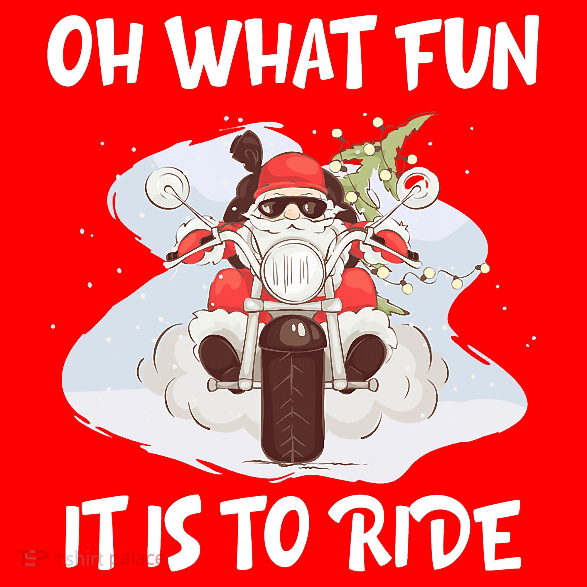 Biker Santa Motorcycle Fan Merry Christmas Xmas Holidays Santa Hat