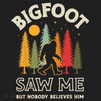 Bigfoot Saw Me But Nobody Believes Him Funny Sasquatch Retro Hat thumb 2