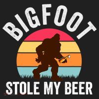 Bigfoot Stole My Beer Funny Yeti Yowi Sasquatch Drinking Women's Sweatshirt thumb 2