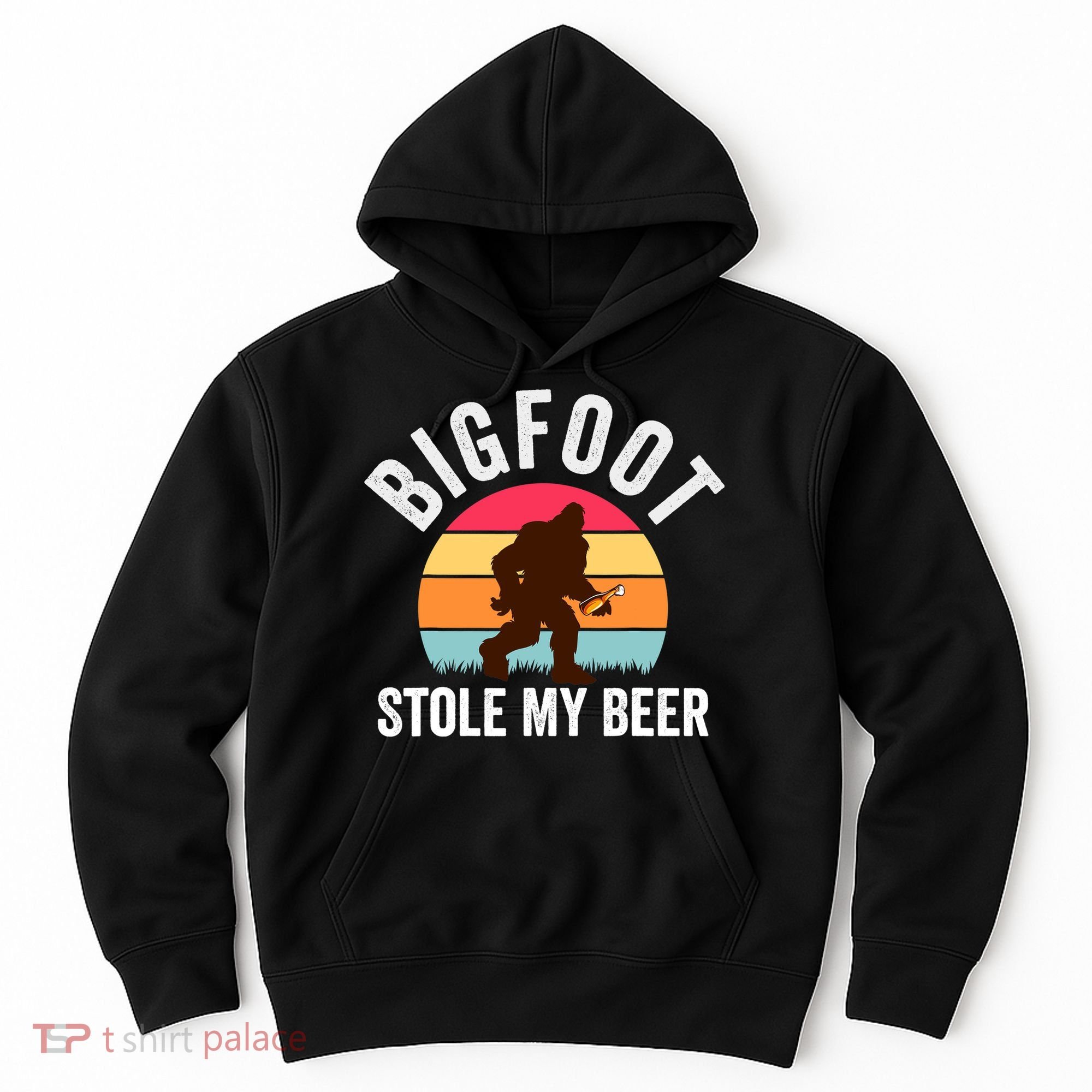 Bigfoot Stole My Beer Funny Yeti Yowi Sasquatch Drinking Hoodie