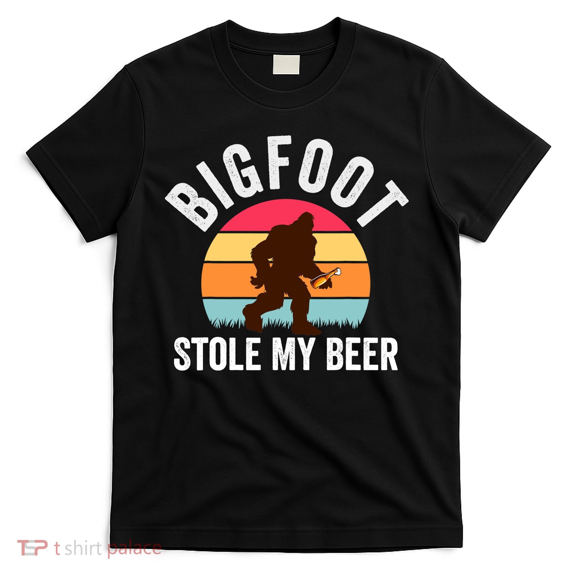 Bigfoot Stole My Beer Funny Yeti Yowi Sasquatch Drinking T-Shirt