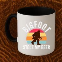 Bigfoot Stole My Beer Funny Yeti Yowi Sasquatch Drinking Coffee Mug thumb 2
