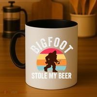 Bigfoot Stole My Beer Funny Yeti Yowi Sasquatch Drinking Coffee Mug thumb 4