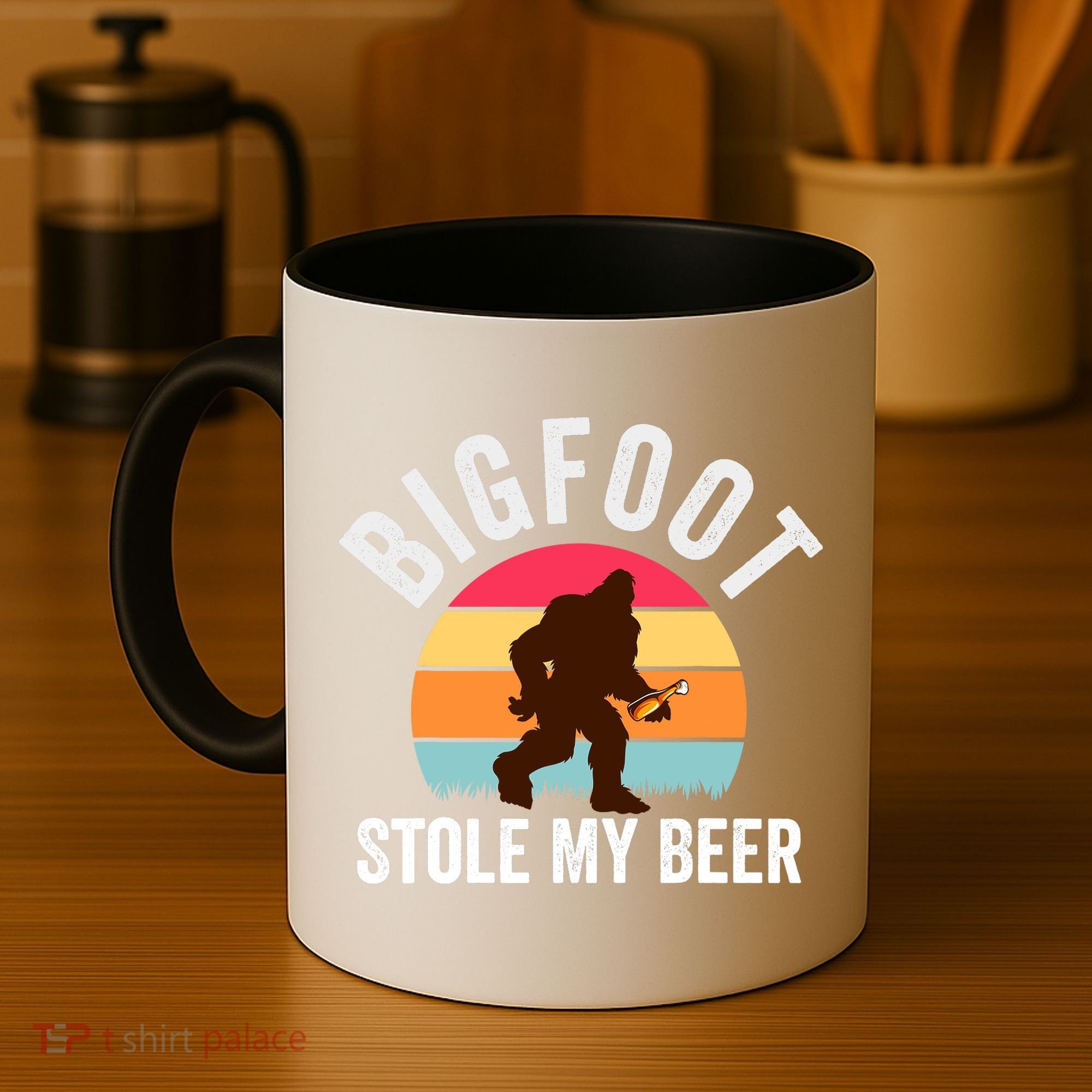 Bigfoot Stole My Beer Funny Yeti Yowi Sasquatch Drinking Coffee Mug