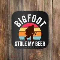 Bigfoot Stole My Beer Funny Yeti Yowi Sasquatch Drinking Coaster thumb 0