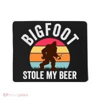Bigfoot Stole My Beer Funny Yeti Yowi Sasquatch Drinking Mousepad thumb 0