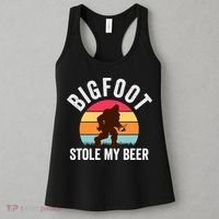 Bigfoot Stole My Beer Funny Yeti Yowi Sasquatch Drinking Women's Tank Top thumb 3
